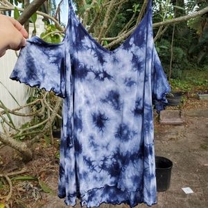 Tie-dye Tank top with cut out sleeves